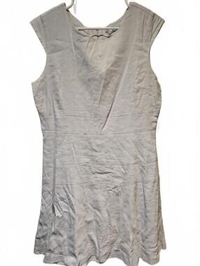 Antonio Melani Linen Blend Light Lavendar/Gray Dress Size: 14 with Lining